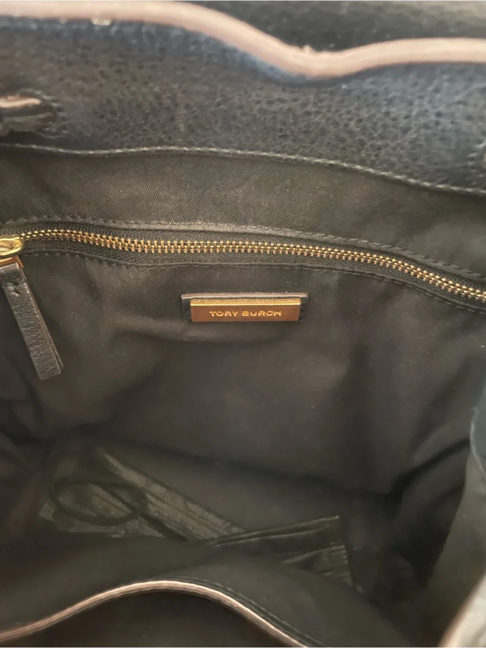 Tory Burch Black Leather Tassel McGraw Backpack